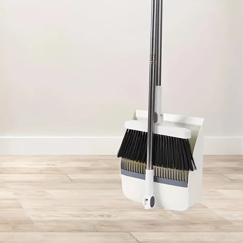 Broom and Dustpan Set with Long Handle - Household Cleaning Set