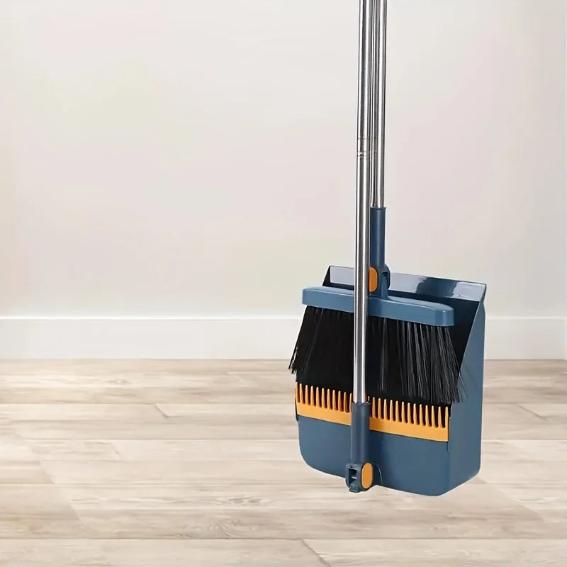Broom and Dustpan Set with Long Handle - Household Cleaning Set