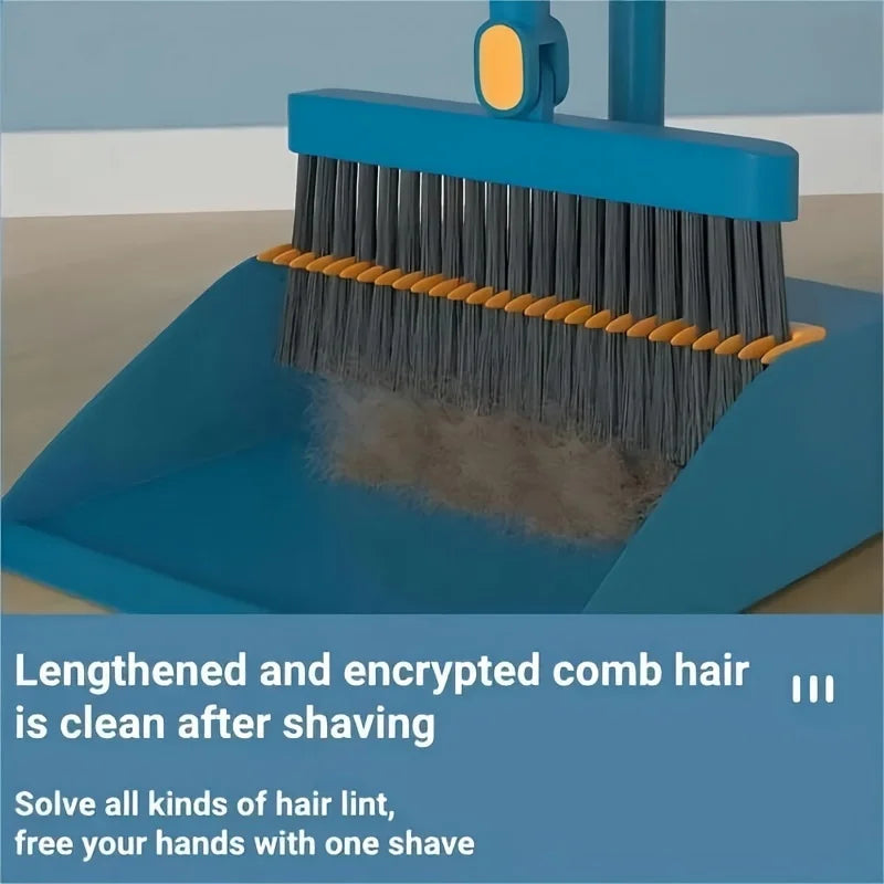 Broom and Dustpan Set with Long Handle - Household Cleaning Set