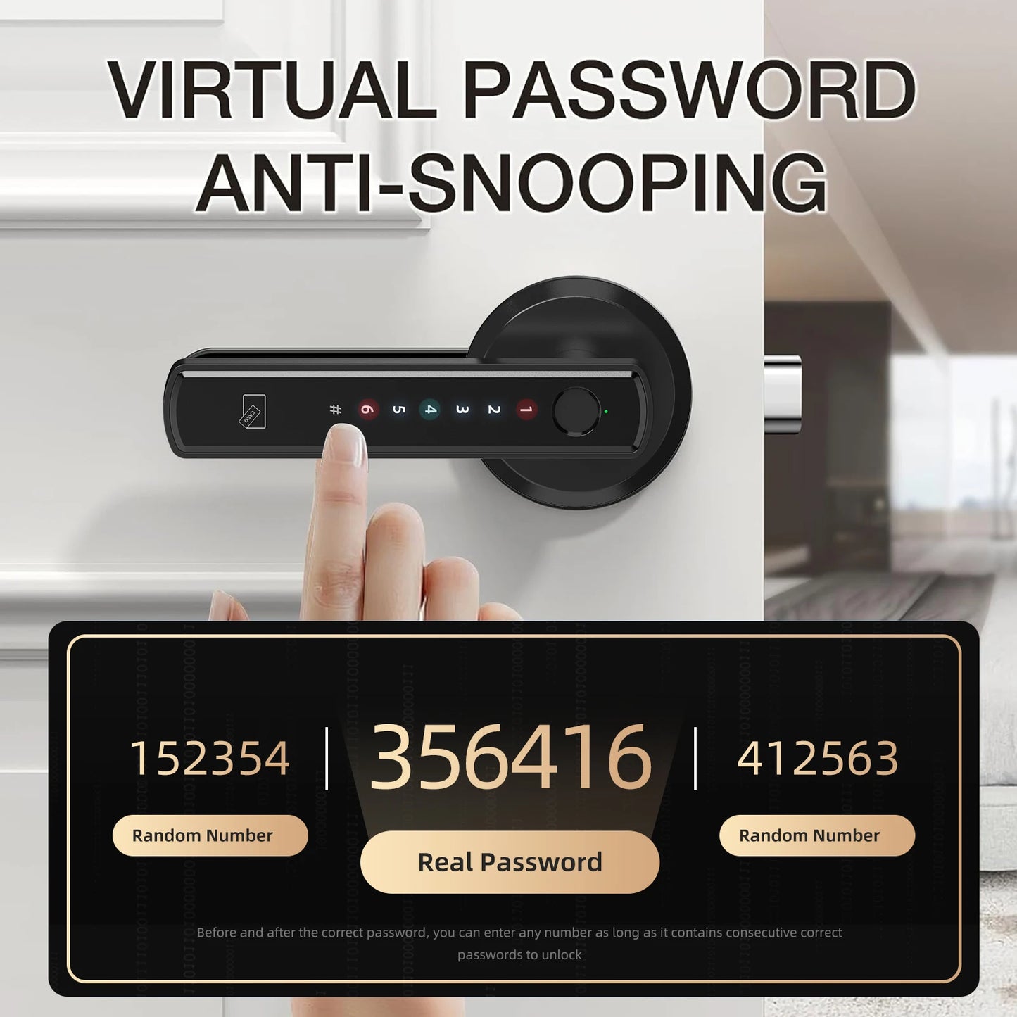 Viladepot Smart Fingerprint Door Lock - App Control Electronic Keypad Lock