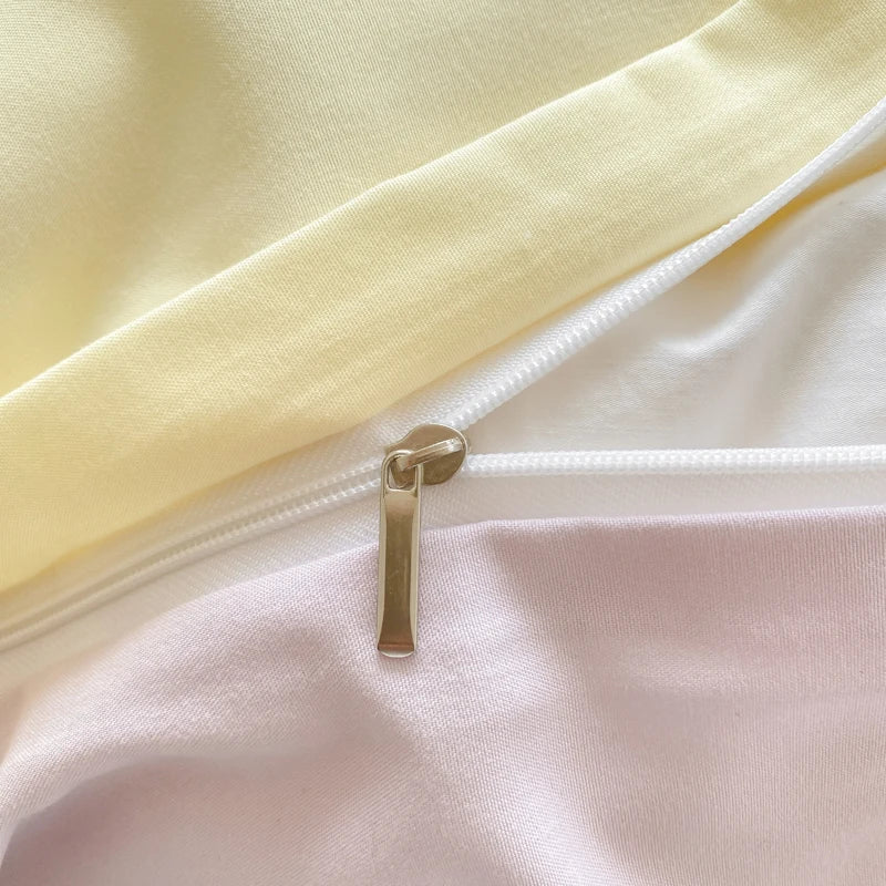 Washed Cotton Duvet Cover Set with Pillowcases - Soft Bedding Set