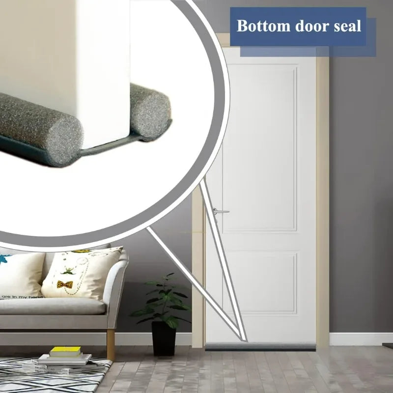 Door Draft Stopper - Insulation Seal for Dust, Bugs, and Soundproofing
