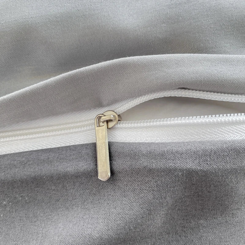 Washed Cotton Duvet Cover Set with Pillowcases - Soft Bedding Set