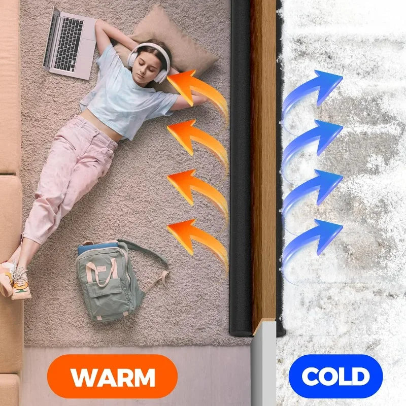 Door Draft Stopper - Insulation Seal for Dust, Bugs, and Soundproofing