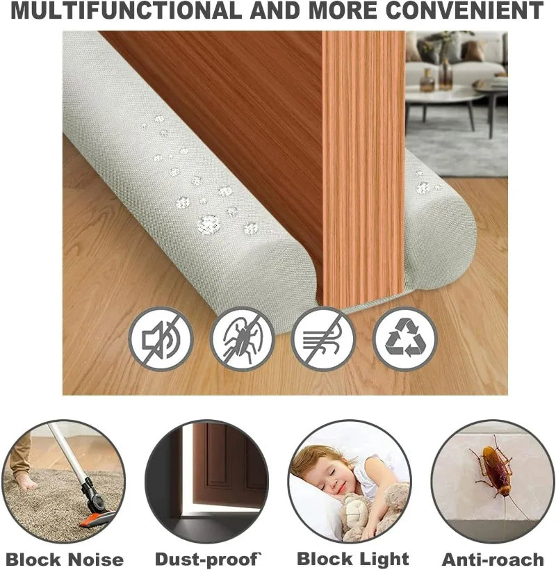 Door Draft Stopper - Insulation Seal for Dust, Bugs, and Soundproofing